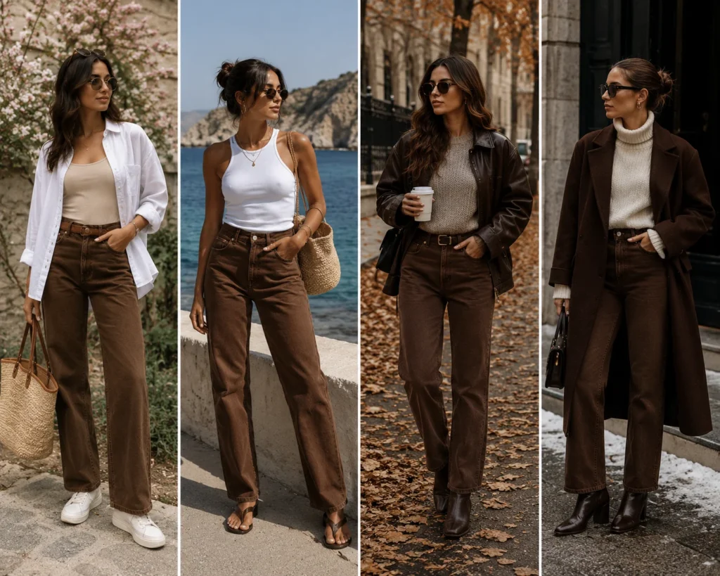 Brown Jeans Fashion Trend