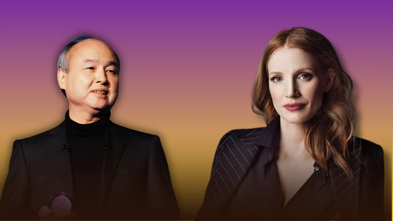Jessica Chastain and Masayoshi Son